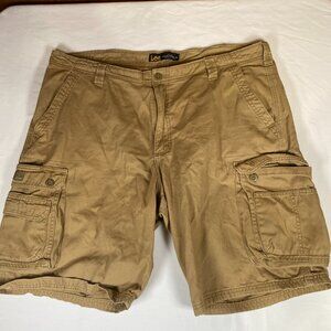 Lee Cargo Shorts Men's 40 Khaki Cotton Blend